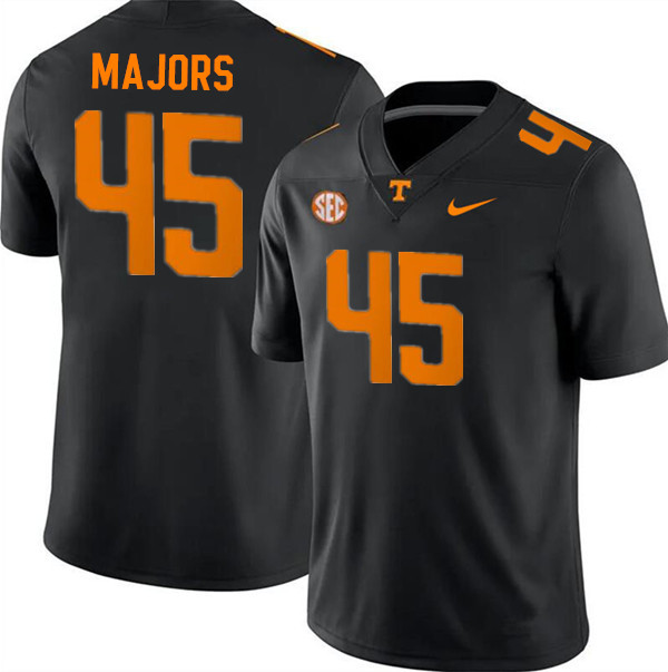 Tennessee Volunteers #45 Johnny Majors College Football Jerseys Stitched Sale-Black